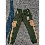 Windbreaker “Humble” Pants Olive Green-Tan